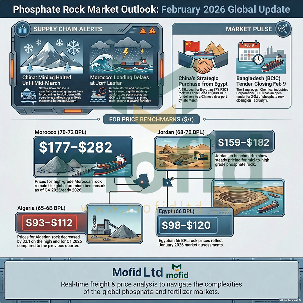 Global phosphate rock price